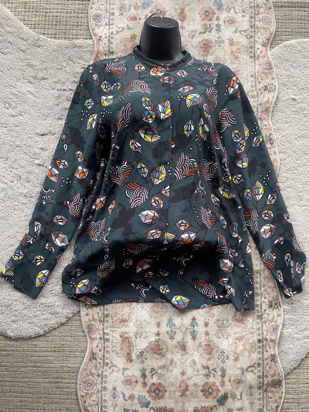 Dorothee Schumacher Silk & Viscose Patterned Long-Sleeve Blouse
